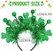 Light Up St Patricks Day Headband LED Shamrock Headpiece Green Ball Hair Band Parade Costume Headwear Irish Day Hair Accessories for Women and Girls